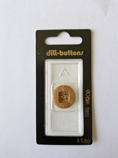 [001060] 11/16" Wood-button brown
