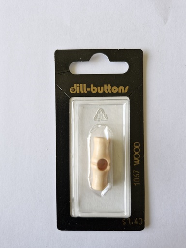 [001067] 1" Wood-button brown
