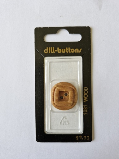 [001081] 7/8" Wood-button brown