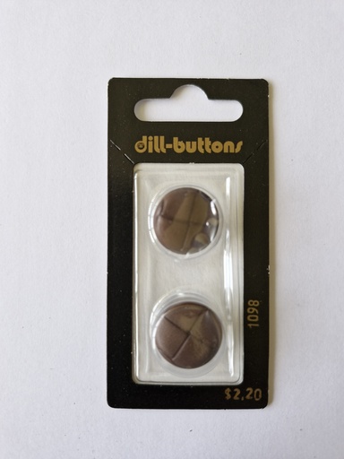 [001098] 1-1/16" polyamide leather imitation button brown