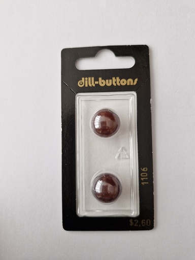 [001106] 9/16" polyester button brown
