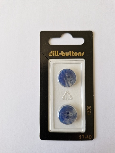 [001308] 5/8" Polyester button royal blue