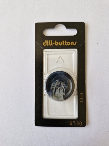 [001383] 1" Polyester button navy