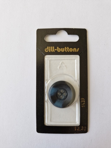 [001439] 7/8" Polyester button navy