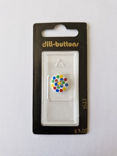 [001527] 5/8" children button white