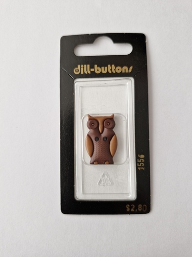 [001556] 1"   novelty button brown