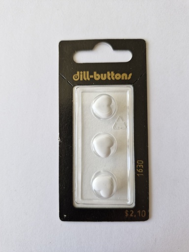 [001630] 7/16" children button white