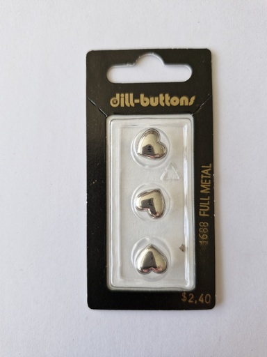 [001688] 7/16" children button silver