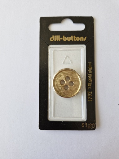 [001792] 7/8" Polyamid button gold