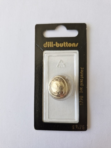 [001798] 3/4" Full metal button dull gold
