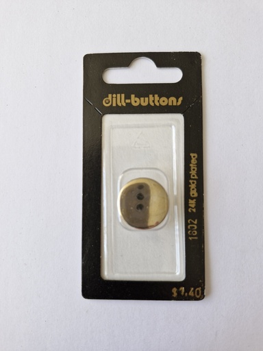 [001802] 1-1/16" Full metal button gold