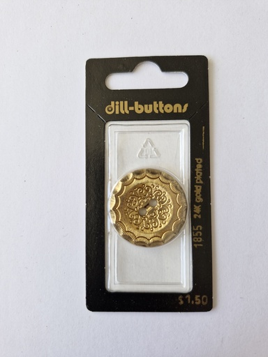 [001855] 1-1/8" Polyamid button antique gold
