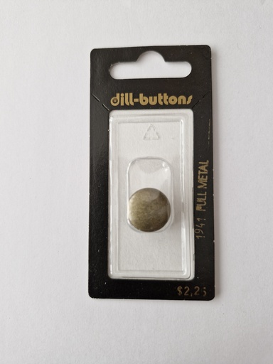 [001941] 9/16" full  metal button antique brass