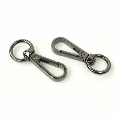[STS160B] Two Swivel Hooks 1/2" Gunmetal
