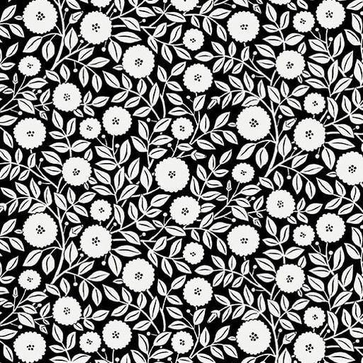 Black, White & Blooms Pamela 16674 90