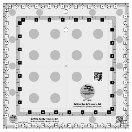 [CGRFLQD501] Creative Grids Quilt Ruler Batting Buddy Template Set