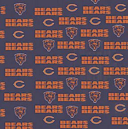 [6312-D] Navy Chicago Bears Cotton 60in
