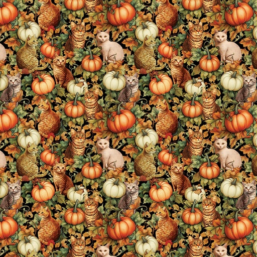 Autumn Cats n Pumpkins 16767 99