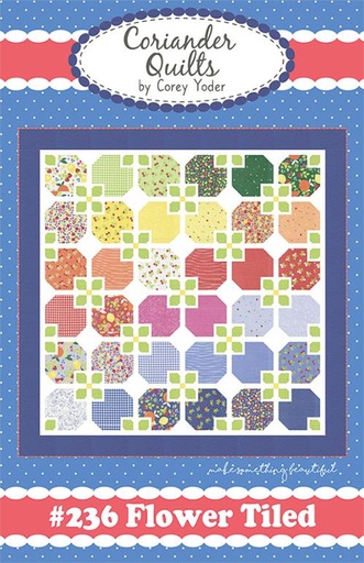 [CQ 236] Flower Tiled #236 Coriander Quilts