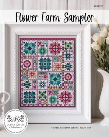 [CQ-CS009] Flower Farm Sampler Cross Stitch Pattern