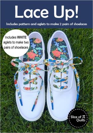 [SPQ347-WHITE] Lace Up Pattern With White Aglets