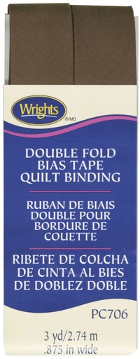 DF Quilt Bind Mocha 7/8in x 3yd