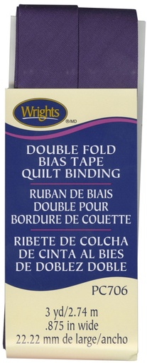 DF Quilt Bind Plum 7/8in x 3yd