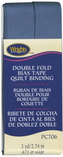 DF Quilt Bind Stone Blue 7/8in x 3yd