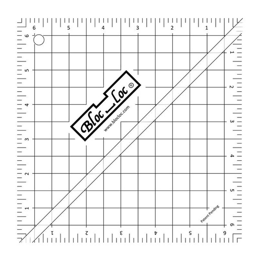 [BLLHST-6.5] Bloc Loc Half Square Triangle Ruler 6.5