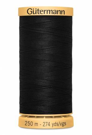 [251M-1001] Gutermann Cotton 50 250m Black 1001